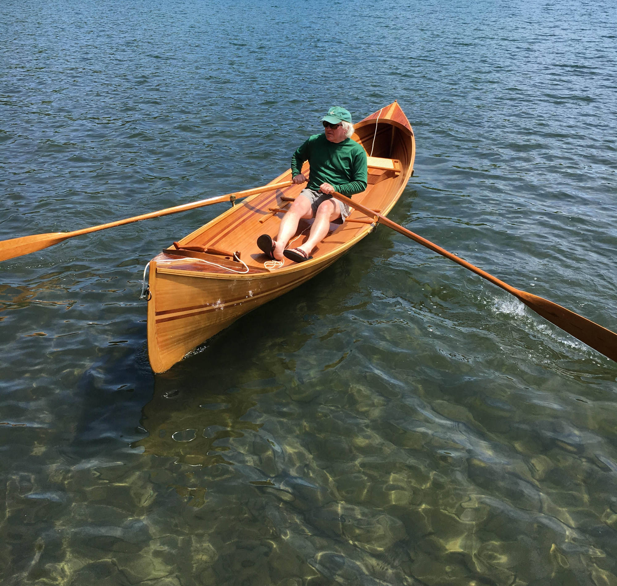 Steve Child in his Adirondack guide boat